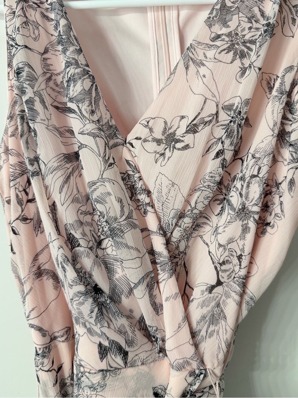 Tommy Hilfiger Pink Floral Wrap High-Low Dress - Picture 4 of 7